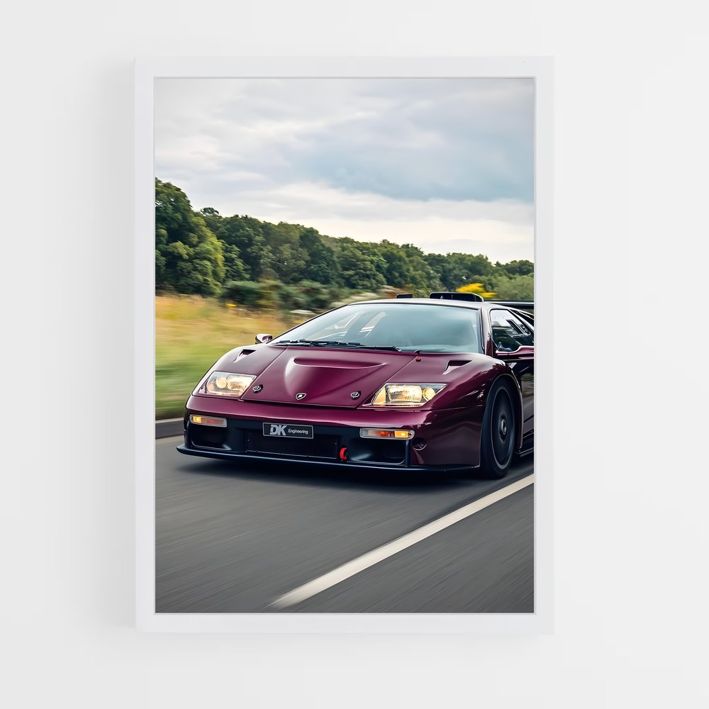 Poster Diablo en Fuite – affiche Lamborghini (vue 3)